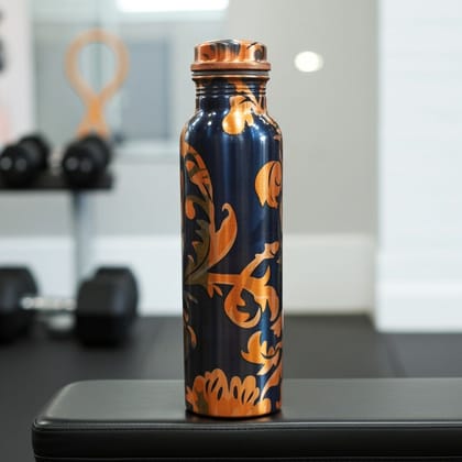 Copper Water Bottle 900 ML | Pure Copper Ayurvedic Hydration Bottle , Height : 11 Inch (BCMAS202 G)