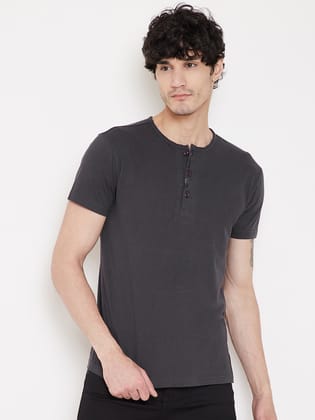 Punk Charcoal Tshirt NECK-THREAD-S / Charcoal