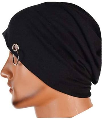 TahiroBlack Cotton Beanies Cap