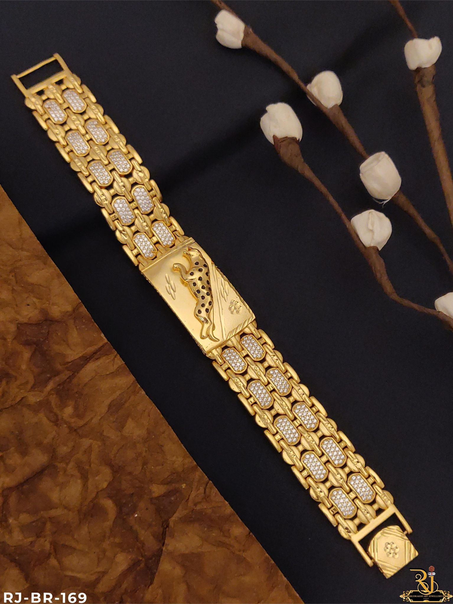 High Finish Of 2 Leyor Goldpleted Jaguar bracelet BR-169