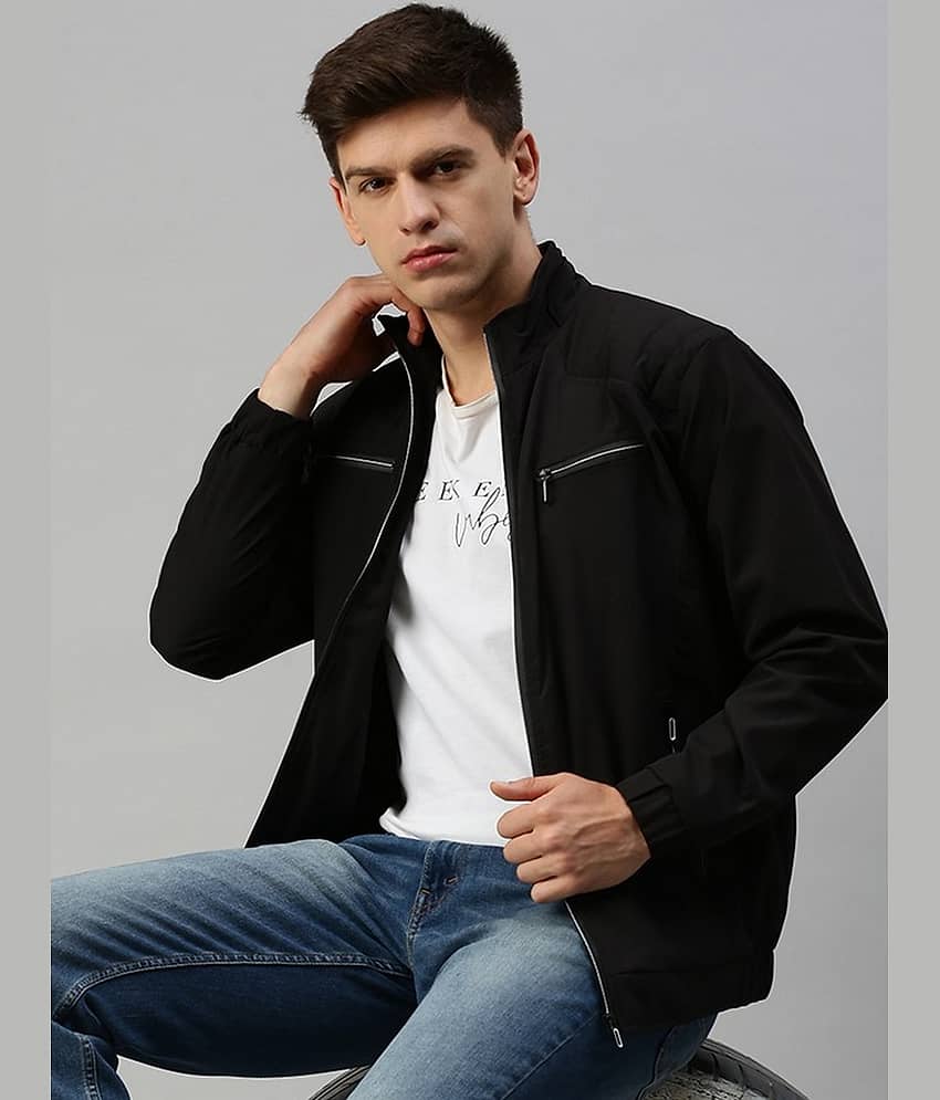 VOXATI Polyester Men's Windcheater Jacket - Black ( Pack of 1 )