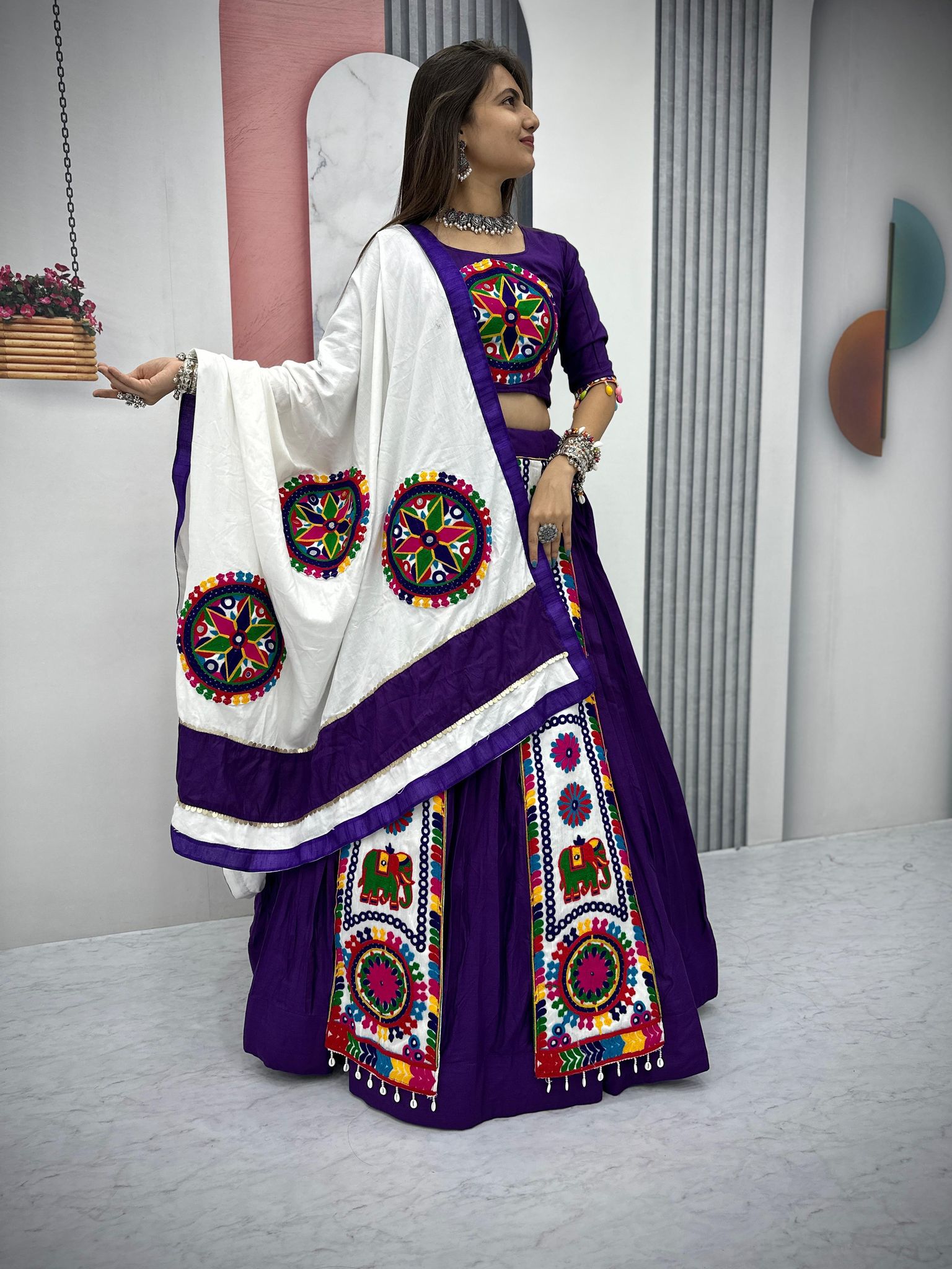 Launching Navratri Special Pure Cotton Lehenga Choli with 6 Meter Big Flair