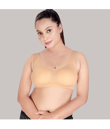 HAYA Polyester Lightly Padded Women's Shaping Bra ( Beige )