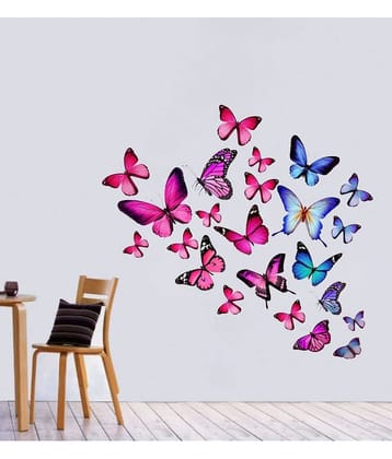 Decor Villa Many Butterfly Vinyl Wall Stickers