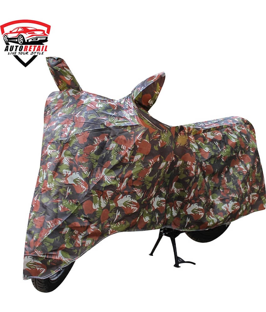 AutoRetail - Jungle Dust Proof Two Wheeler Polyster Cover With (Mirror Pocket) for FZ ( Pack of 1 )