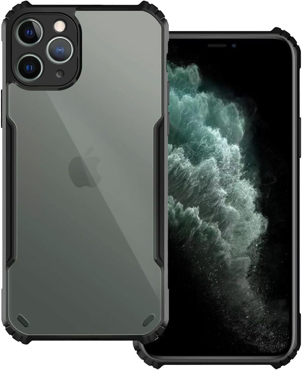 PLUGTECH Slim Shockproof Case | Matte Black Soft | Drop Protection | Precise Cutouts | Premium Mobile Cover for iPhone 11 Pro