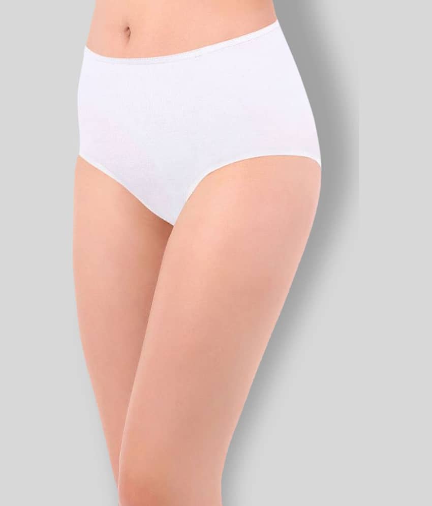 Clovia Cotton Solid Women's Hipsters ( White )