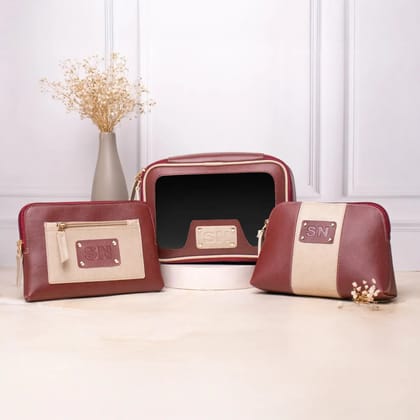 ULTIMATE VANITY KIT INITIALS - MAROON-Maroon