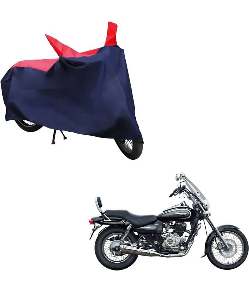 AutoRetail Dust Proof Two Wheeler Polyster Cover for Bajaj Avenger 220 Cruise (Mirror Pocket, Red and Blue Color)