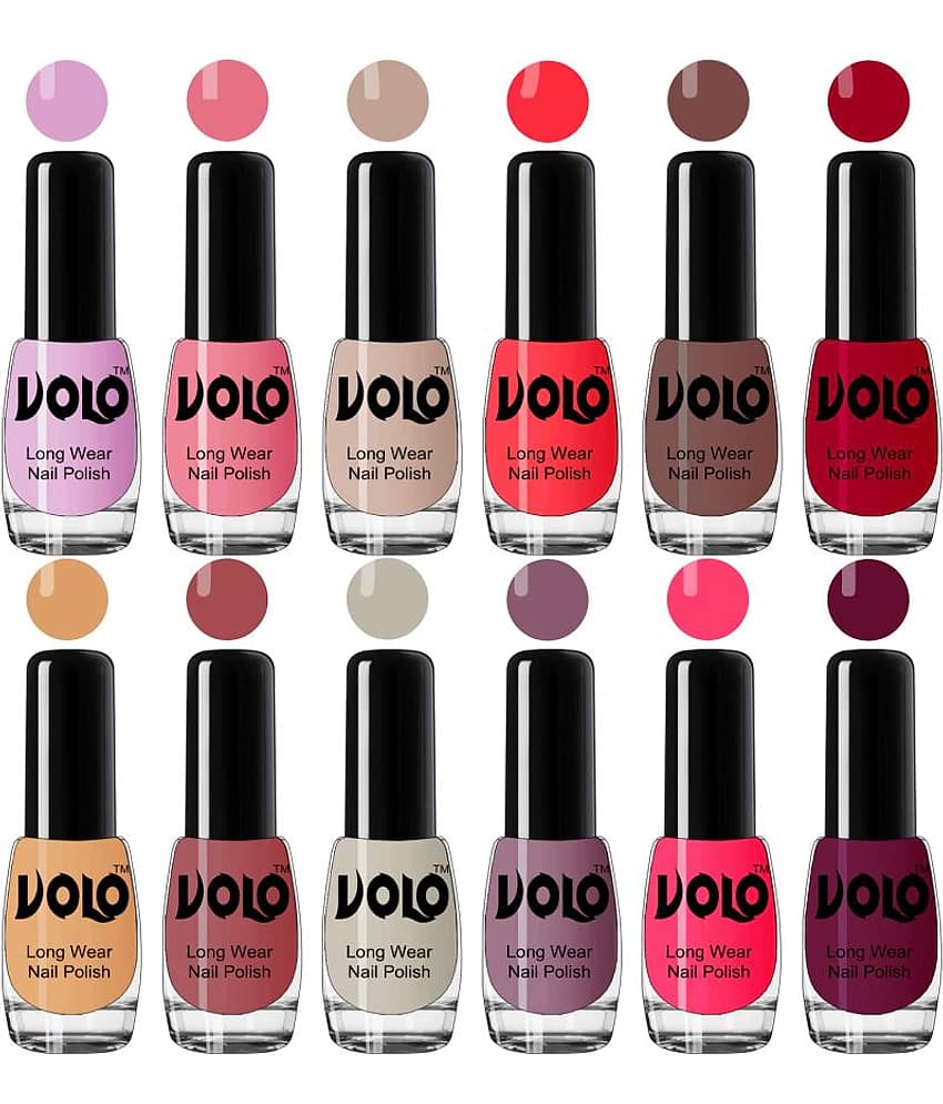 VOLO True Wear High Gloss Impresso Nail Polish Sets of 12  Multi Glossy 60 mL