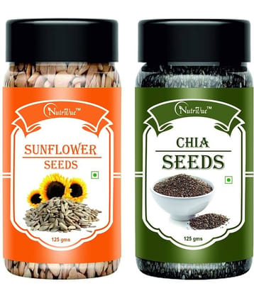 NUTRIVUE Sunflower Seeds & Chia Seeds 250 gm Pack of 2