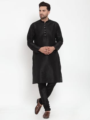 Men's Silk Kurta Churidar Set