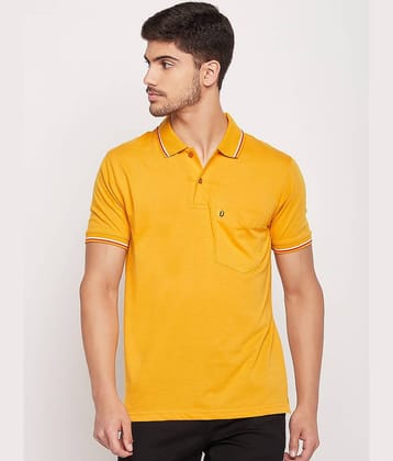 UNIBERRY Pack of 1 Cotton Blend Regular Fit Solid Half Sleeves Men's Polo T Shirt ( Sea Green )