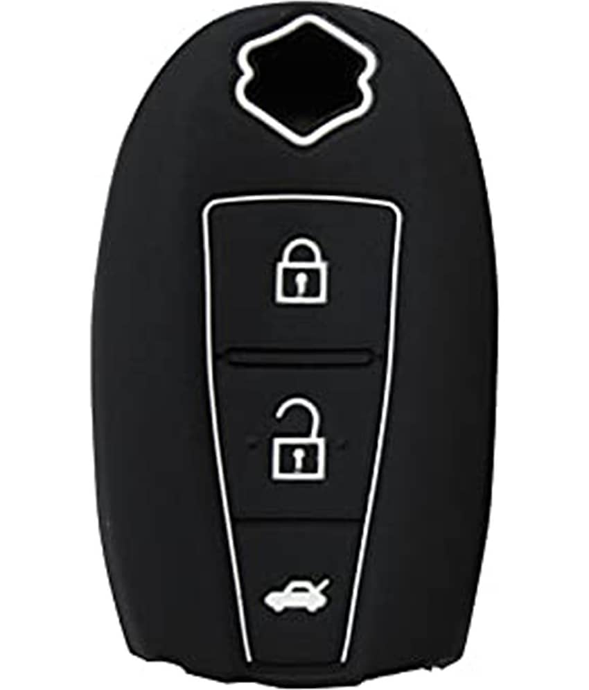Valdez Silicon Car Key Cover for Maruti Suzuki Baleno, Ciaz, Vitara, S Cross, Swift, Breeza, Ignis and Toyota Urban Cruiser push button start car key only.