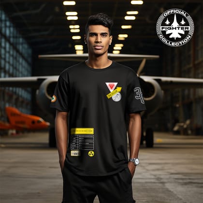 Black Danger & Rescue Oversized Fighter T-Shirt-S