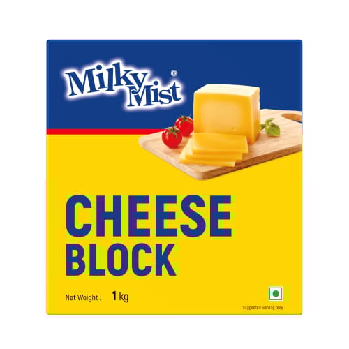 Milky Mist - Processed Cheese Block, 1 Kg Pack Of 2