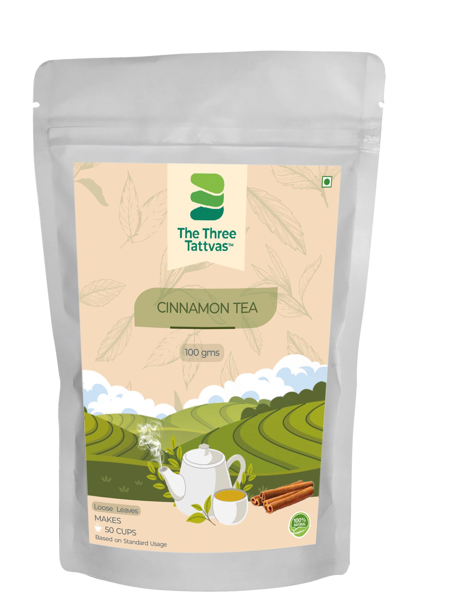 The Three Tattvas Cinnamon Tea, 100 gm