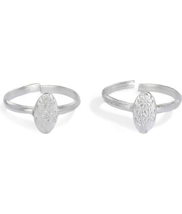 AanyaCentric Silver Toe Rings ( Pack of 1 )