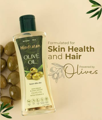 HINDRATAN Skin & Hair Moisturizing Olive Oil, 100 ml