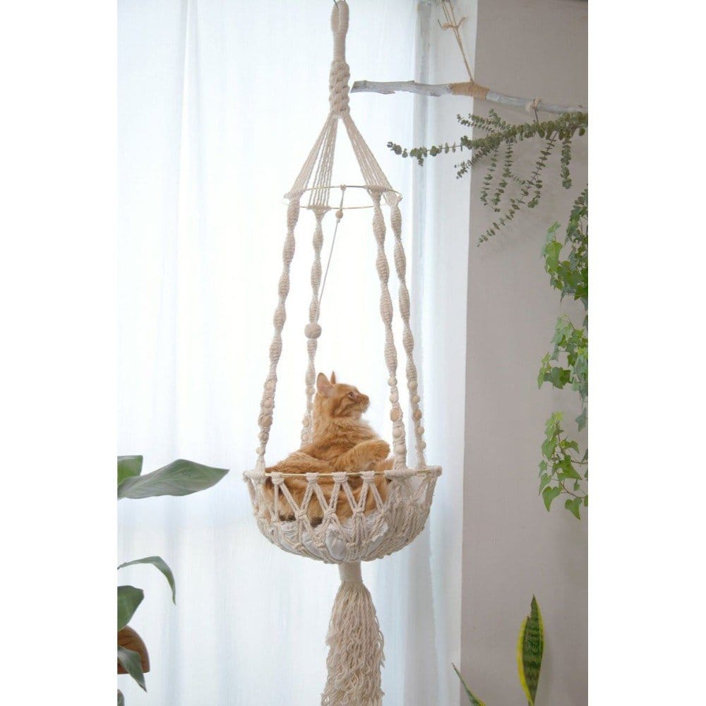 Bohemian Macrame Cat Swing Cum Dog Swing-Without Gaddi