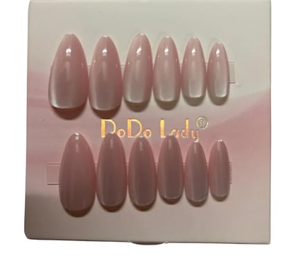 Premium Press-On Nails Set  Reusable False Nails Kit with Glue Tabs  Glossy Matte Artificial Nails for Women  Full Cover Nail Tips for Salon-Quality Manicure at Home  Multiple Shades Available (Baby Pink)