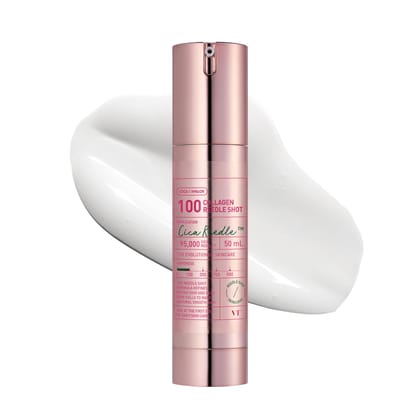 VT COSMETICS Collagen Reedle Shot 100 Korean Skincare Micro-Spicule Ampoule with Collagen for Hydration Support, Skin Elasticity Care, Smooth Texture and Lightweight Absorbing Serum | 50ml VT COSMETICS Collagen Reedle Shot 100 Korean Skincare Micro-Spicu