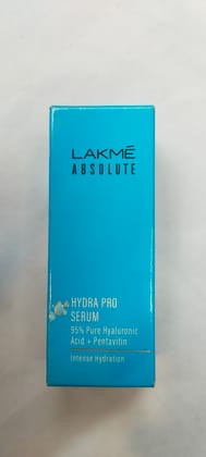 Lakme Absolute Hydra pro Serum 95% pure hyaluronic Acid + pentavitin Intense hydration 