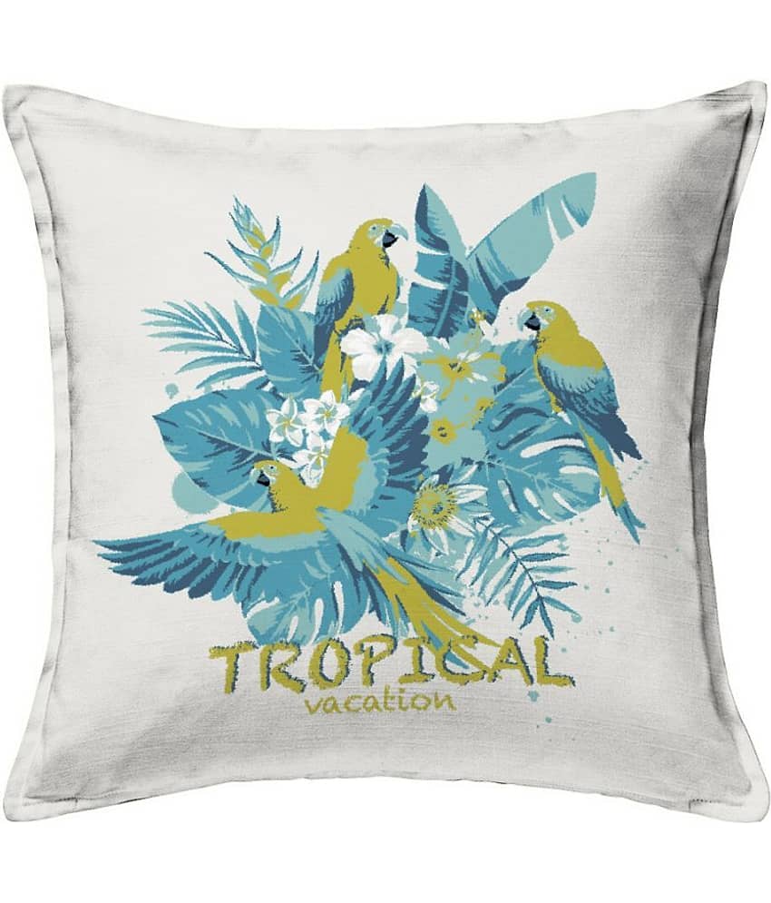 Houzzcode Single Blue Pillow Cover