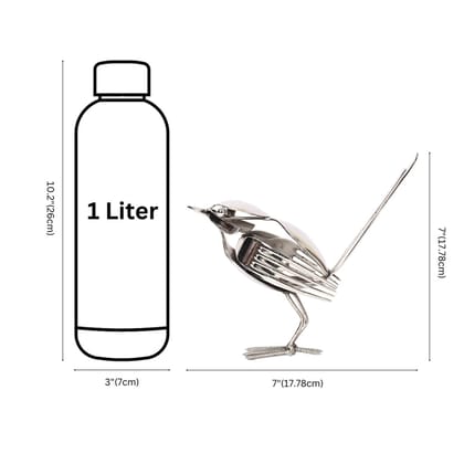 Handcrafted Stainless Steel Bird with Fork Feathers Handcrafted Stainless Steel Bird with Fork Feathers