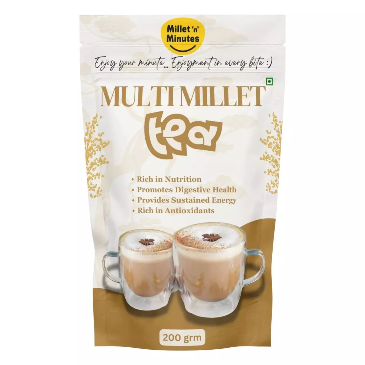 Multi Millet Herbal Tea – Caffeine-Free Digestive Wellness Infusion | Gut Health Support | Natural Energy Booster | Nutrient-Dense Herbal Blend with Traditional Herbs | 200g