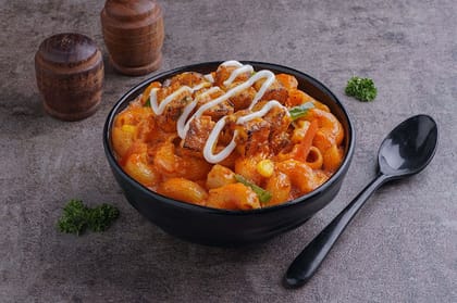 Hot Garlic Mac & Cheese With Paneer Tikka Bowl