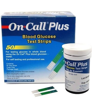 On Call Plusglucometer Strips 50 Strips (Pack of 2)