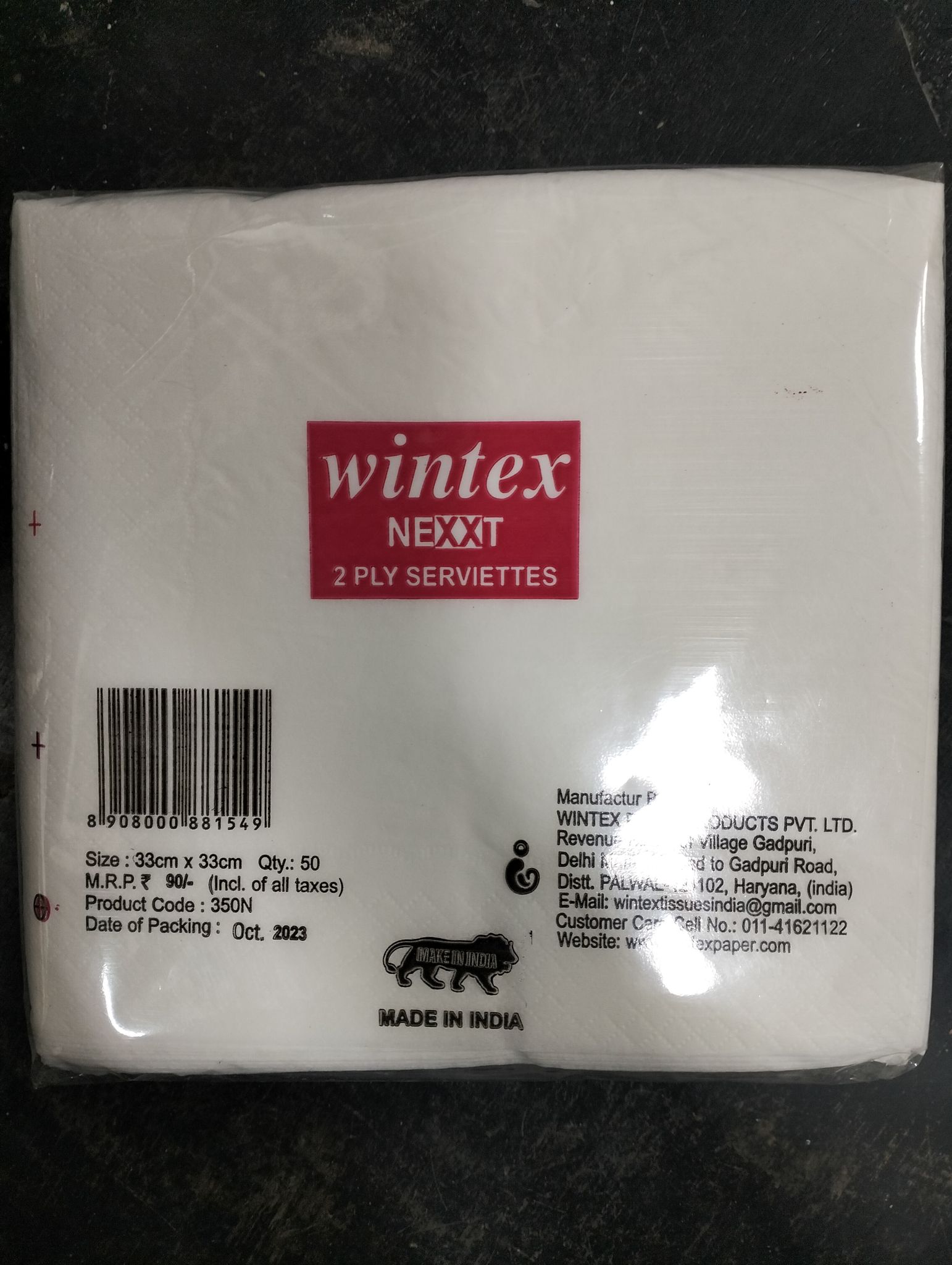 Wintex Nexxt 2 ply serviettes 