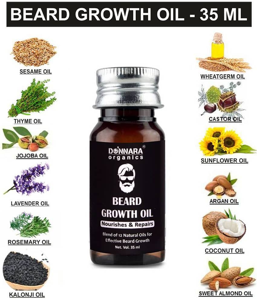 Donnara Organics - 35mL Growth Increasing Beard Oil (Pack of 1)