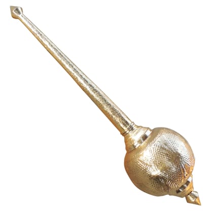 Brass Hanuman Mace, Gada – Religious Showpiece For Temple, Length : 73 Inch (ZMAS531 T)