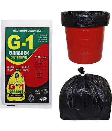 G 1 Oxo-Biodegradable Garbage Bags, Medium (19 x 21 inches) - 30 bags/pack , Pack of 6
