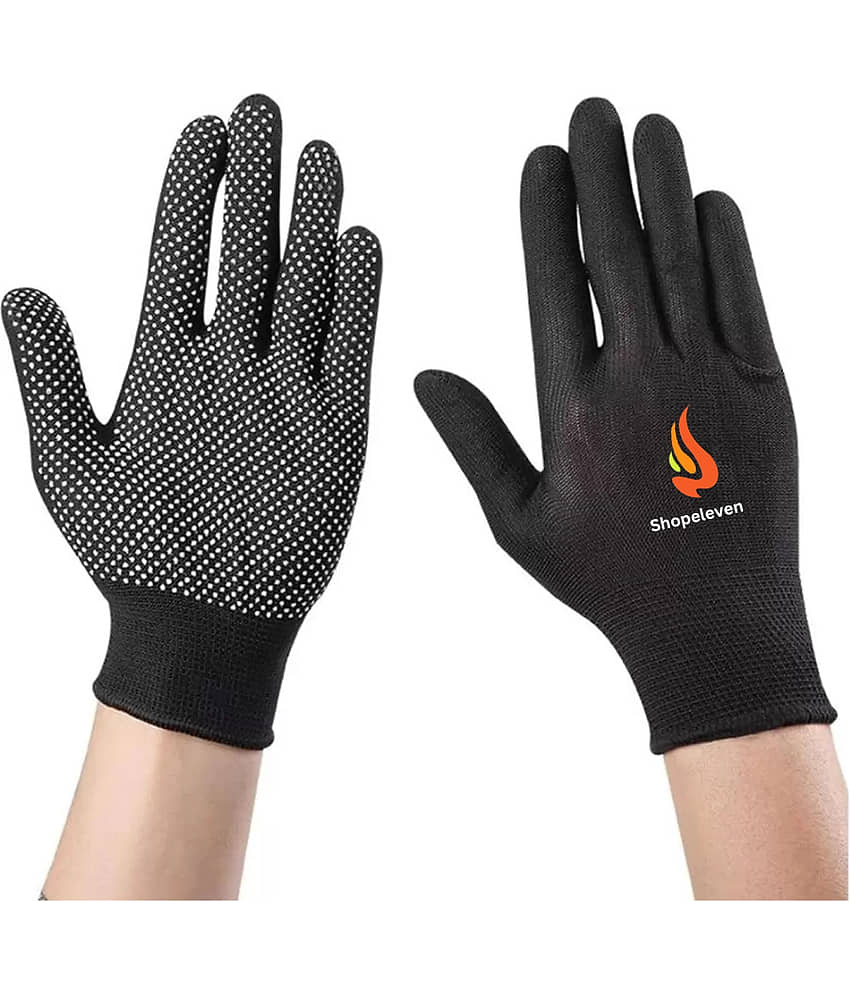 Shopeleven Black Batting Gloves ( 1 Pair )