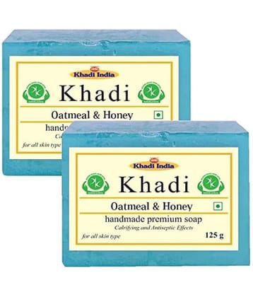 Premium Khadi Oatmeal & Honey Soap 250 g Pack of 2