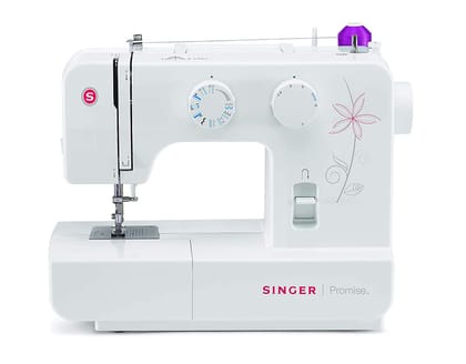 Singer Promise 1412 Zig-Zag Sewing Machine, 12 Built-in Stitches, 25 Stitches Functions (White) with 70 W Powerful motor & Feed dog with106 Teeth in 6 Rows-Get Free Online Interactive Master Class Singer Promise 1412 Zig-Zag Sewing Machine, 12 Built-in S