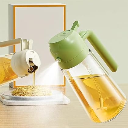 2 in 1 Oil Sprayer and Bottle for Kitchen | 500 ML ( 2 Pic )