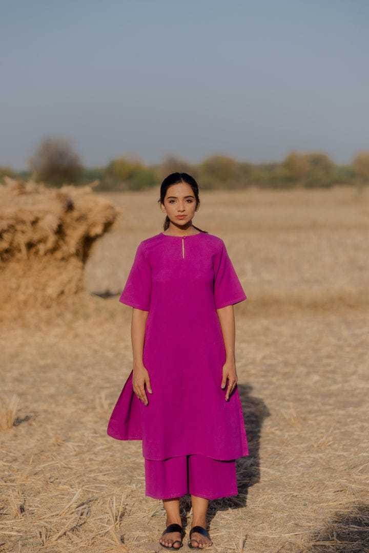 Plum Purple kurta set-S