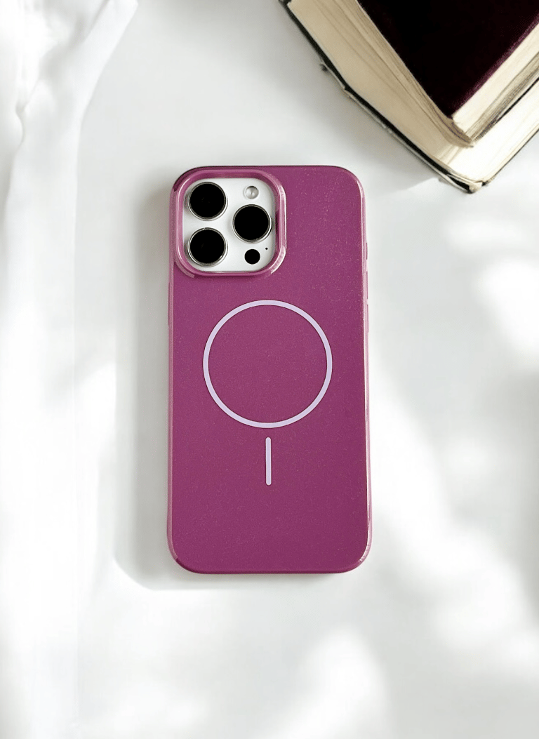 Plum Solid Silicone Case for iPhone 16 Pro