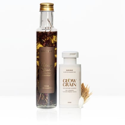Glow Grain Rice Enzyme Cleanser Combos-Champi Hair Massage Oil