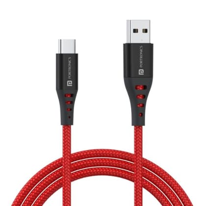 Portronics Konnect Dash Flash Charging Cable (Red)