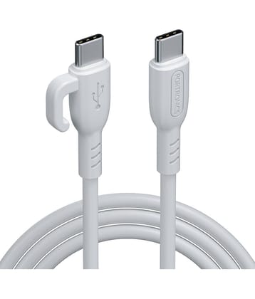 Portronics White 3A Type C Cable 1 Meter