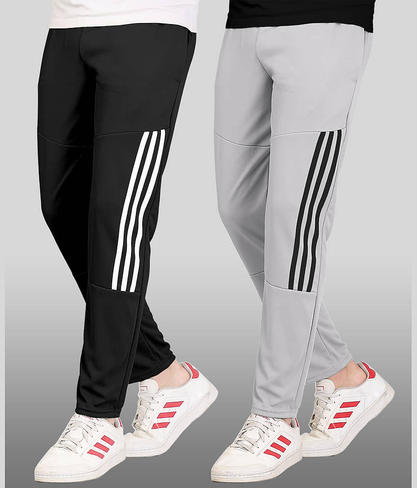 FOXTER Blue Polyester Men's Trackpants ( Pack of 2 )