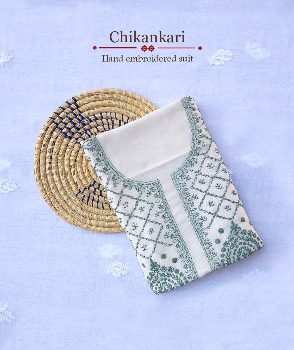 Handloom Chanderi  2 piece Suit 