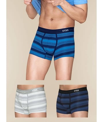 XYXX Pack of 3 Cotton Trunks For Men's ( Multicolor )