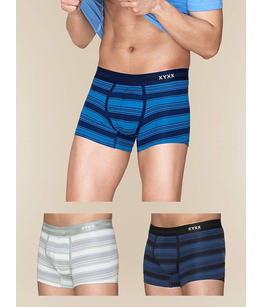 XYXX Pack of 3 Cotton Trunks For Men's ( Multicolor )