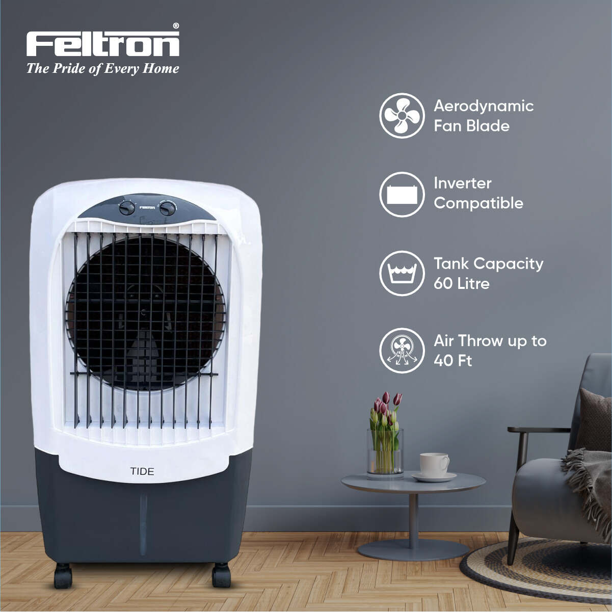Feltron 60 Ltr Desert Air Cooler (Tide)